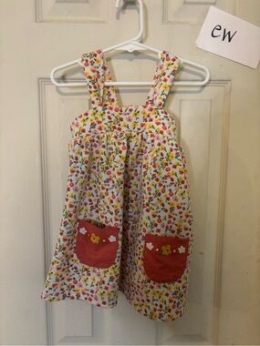 Madison Layne floral dress with red, yellow, teal and pink print